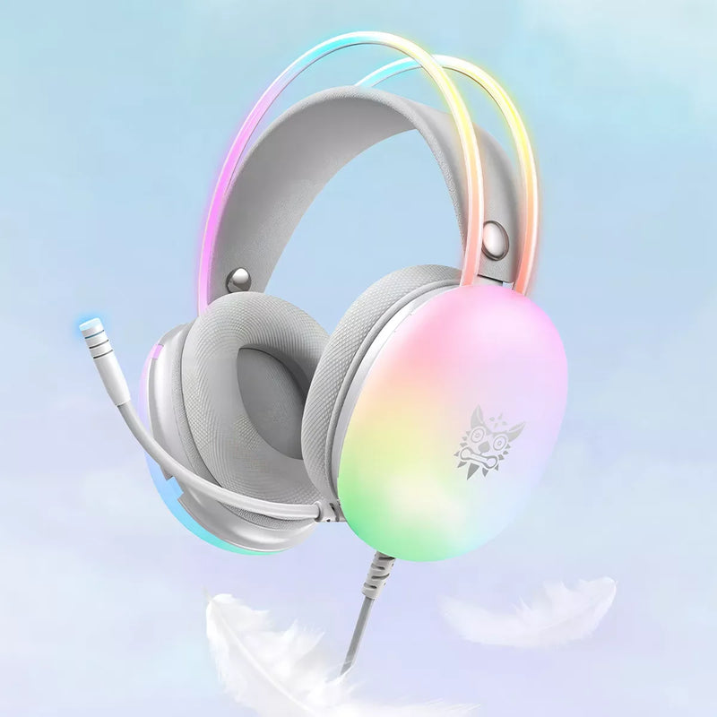 Headset Gamer Knup KP-FN635 USB/P2 com Som Envolvente, Confortável, Luz LED, Microfone Ajustável para PC, PS4 e Xbox