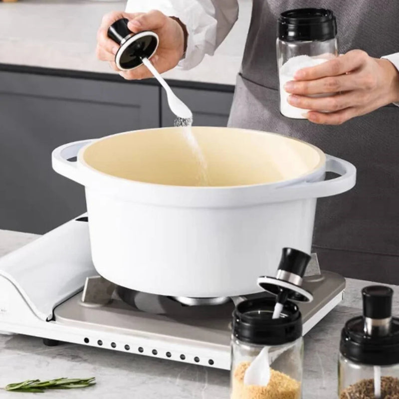 Kit Porta Temperos Com Vedação de Vidro Organizador de Cozinha Temperos Azeite Vinagre Saleiro Suporte Embalagem para Presente