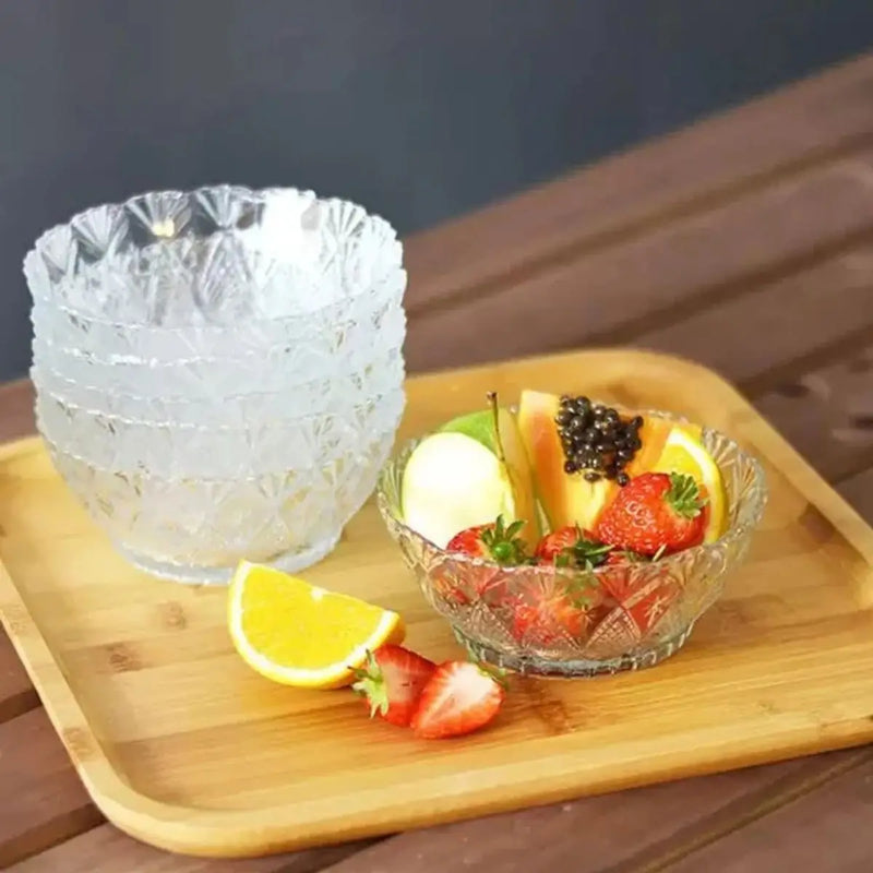 Conjunto de 6 Tigelas de Vidro Toffee para Sobremesa