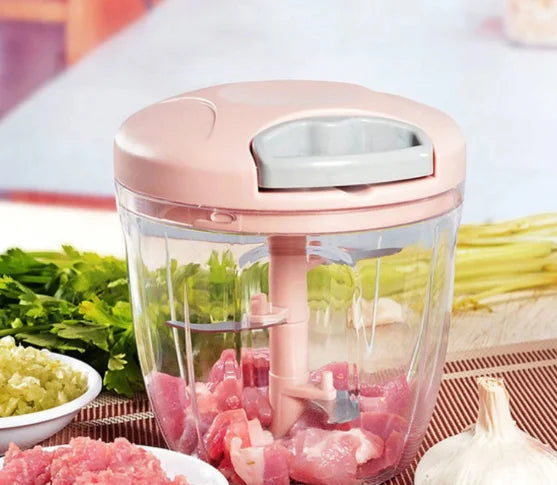 Mini Processador de Alimentos Neverdie – 900ml, Grande, com 5 Lâminas