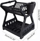 Escorredor de Louça de Bancada com Duas Camadas – Suporte para Pratos, Grelha para Talheres e Pauzinhos, Organizador Prático de Cozinha