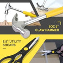 Novo Conjunto Completo de Ferramentas – 39 Peças: Chaves, Alicates, Martelo, Chave de Fenda, Estojo Organizador em Aço