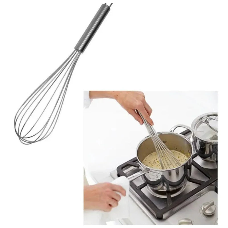 Kit de até 3 Batedores Manuais Claras e Ovos Fque Inox Acessório e Utensílio de Cozinha