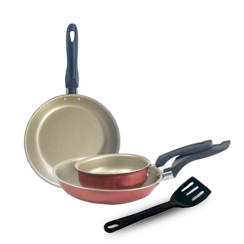 Conjunto de 3 Frigideiras Antiaderentes Globalflon Teflon com Frigideira para Omelete à Francesa