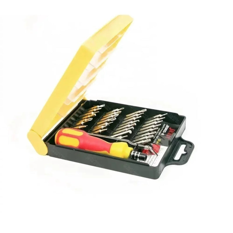 Kit de Ferramentas de Precisão – 32 Peças, Chaves, Ímã e Pinças, Ideal para Ajustes de Pequenos Equipamentos e Reparos Eletrônicos
