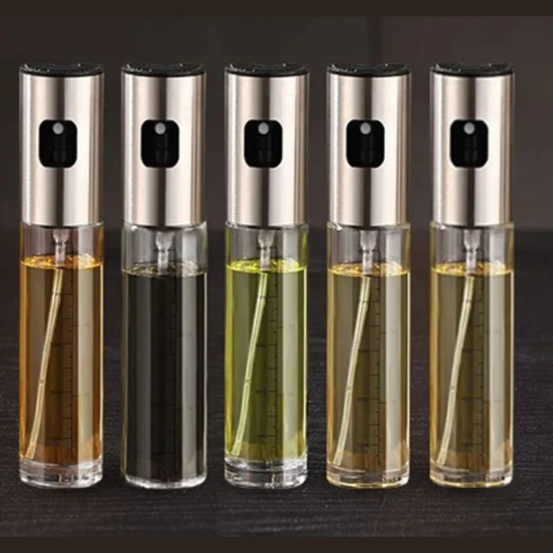 Spray Kit Azeite Vinagre Vidro Compacto Prático Cozinha Controle Dosagem Versátil Econômico Higiene