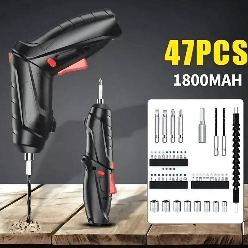 Mini Portable USB Rechargeable Screw Kit 47 Keys 360 Degree Wireless Bivolt
