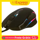 Mouse Gamer RGB com Fio Com Botões Laterais 4800 DPI Para Jogos Mouse Ergonômico para PC Computador Gamer
