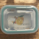 Marmita de Vidro Resistente ao Calor 400 mL – Retangular, Com Tampa Hermética