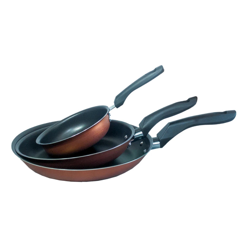 Conjunto de 3 Frigideiras Antiaderentes Globalflon Teflon com Frigideira para Omelete à Francesa
