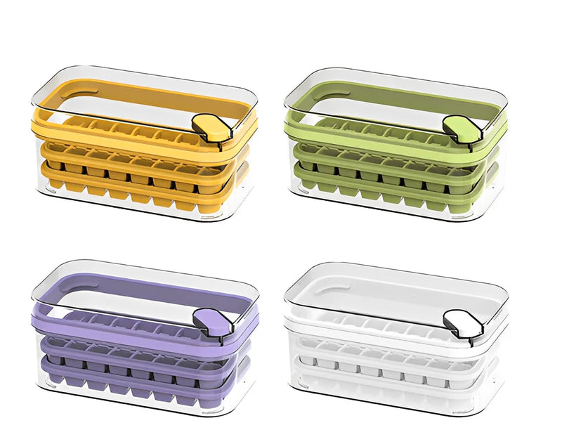 Dispenser de Gelo de Silicone em Formato de Cubo Duplo, 32/64 Cubos de Gelo - Neverdie Store