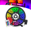 Rolo de Fita LED 5050 RGB 5m IP65 + Controle + Fonte 12v Bivolt