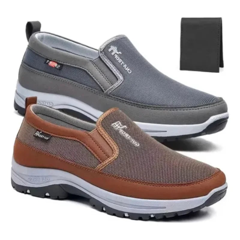 2 Paired Male Moccasin Orthopedic Tennis Kit + Wallet