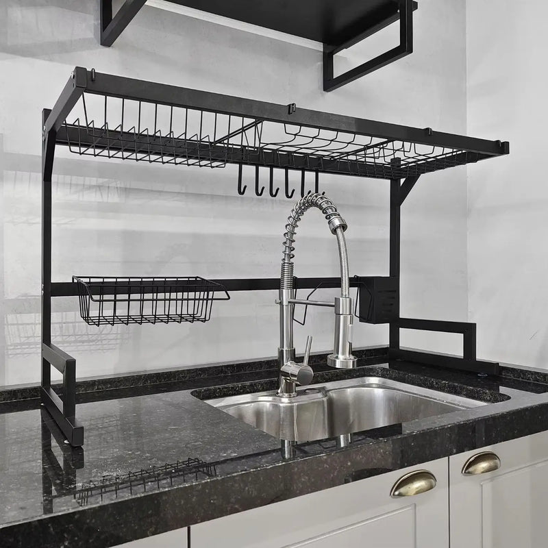 Escorredor de Louças de Cozinha Inox Antiferrugem Pintura Sia Organizer 65 ou 85 cm