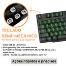 Kit Teclado Semi-mecânico + Mouse Gamer 3200 Dpi + Mouse Pad
