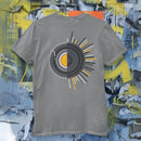 Camiseta Masculina GuGi – Disco de Vinil, Caixas de Som, Música Retro Rock Anos 70, CM01