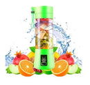 Liquidificador de Vidro Portátil Recarregável 380ml com 6 Lâminas para Suco, Shake e Vitaminas, Conjunto com 6 Unidades