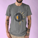 Camiseta Masculina GuGi – Disco de Vinil, Caixas de Som, Música Retro Rock Anos 70, CM01