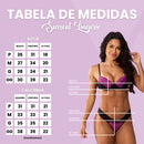 Conjunto de 3 Lingeries com Sutiã com Bojo e Calcinha, Renda Confortável, Colorido, Elegante e Vibrante