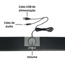 Mini Soundbar – Caixa de Som com Graves Potentes, Com Fio, para Smart TV, PC, Notebook, USB/P2