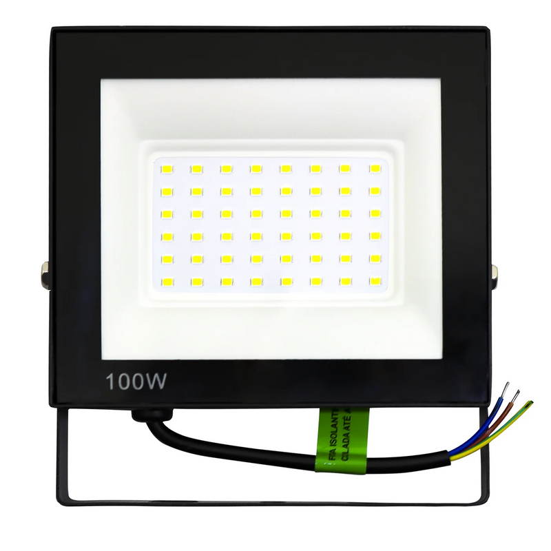 Refletor LED 100W Spotlight Bivolt À Prova d'Água Luz Forte