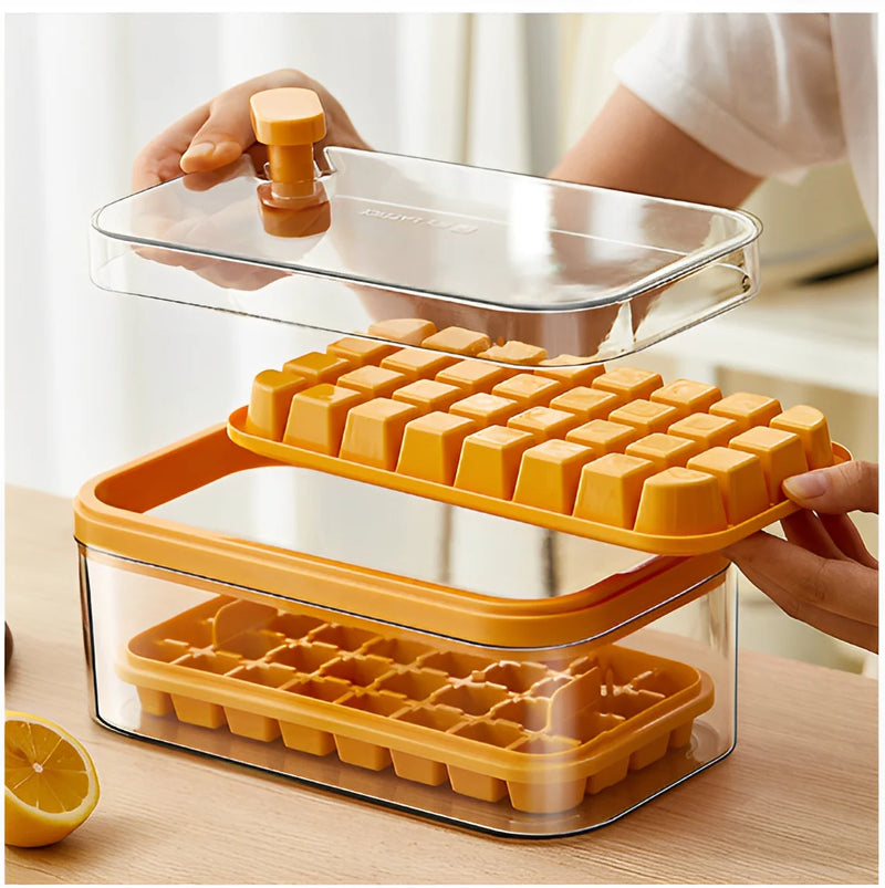 Dispenser de Gelo de Silicone em Formato de Cubo Duplo, 32/64 Cubos de Gelo - Neverdie Store