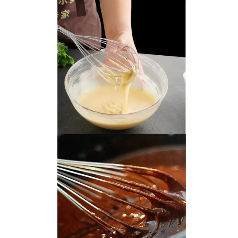 Kit de até 3 Batedores Manuais Claras e Ovos Fque Inox Acessório e Utensílio de Cozinha