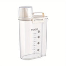 Pote Hermético com Medidor, Bico Dosador para Cozinha, Anti-Umidade, Multiuso, Lavanderia, Armazenamento Prático, Organizador Compacto