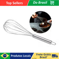 Kit de até 3 Batedores Manuais Claras e Ovos Fque Inox Acessório e Utensílio de Cozinha