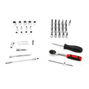 Kit De Ferramentas 46 Peças Chave Catraca Reversível Com Maleta Jogo de Soquete Para Manutenção E Reparo