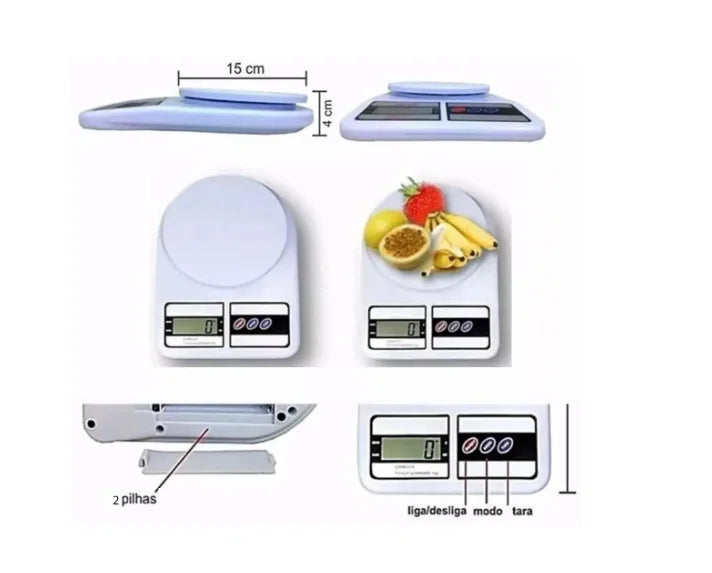 Balança Digital De Precisão Cozinha 10kg Nutrição E Dieta