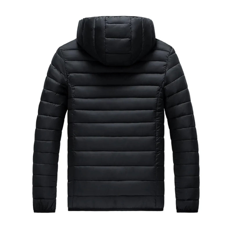 Jaqueta Puffer Impermeável com Capuz Removível