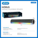 Soundbar Gamer Knup KP-RO852 – 14W RMS, RGB, Entrada P2/USB, Controle de Volume, Caixa de Som para PC, Notebook, TV e Monitor Wide