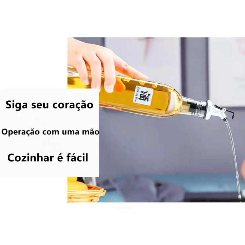 Kit Porta Temperos Com Vedação de Vidro Organizador de Cozinha Temperos Azeite Vinagre Saleiro Suporte Embalagem para Presente
