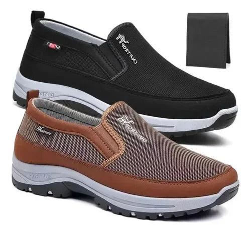 2 Paired Male Moccasin Orthopedic Tennis Kit + Wallet