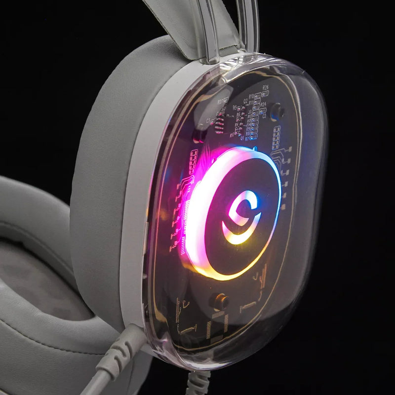 Fone Gamer Headset RGB Onistek FN639 USB/P2 com Drivers de 50 mm e Microfone Gamer Confortável para PC, Notebook e Desktop