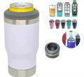 Copo Térmico com 5 opção em 1 (Latinha/Barrigudinha/Long Neck/Lata Alta 400 mL) Com abridor Porta Cerveja Garrafa