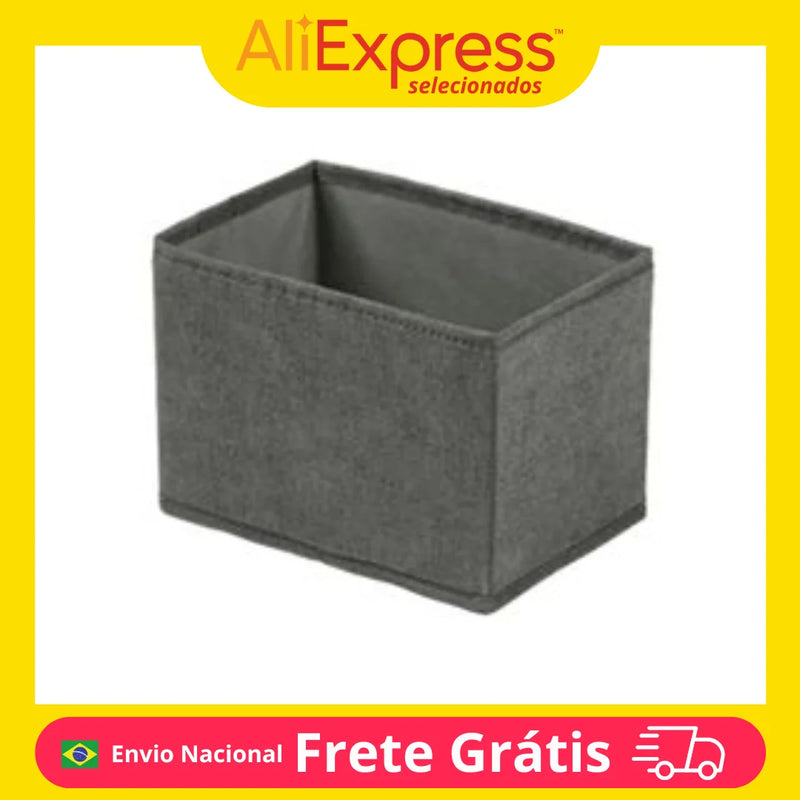 Organizador de Gavetas e Armário em Tecido Dobrável – Caixas Divisórias para Roupas Íntimas, Sutiãs, Meias, Lingerie e Roupas de Bebê