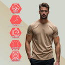Camiseta Básica Masculina GuGi – Cruz Cristã com Asas de Anjo e Salvador, Frente e Costas, 100% Algodão Premium