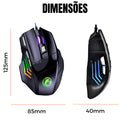 Kit Teclado Semi-mecânico + Mouse Gamer 3200 Dpi + Mouse Pad