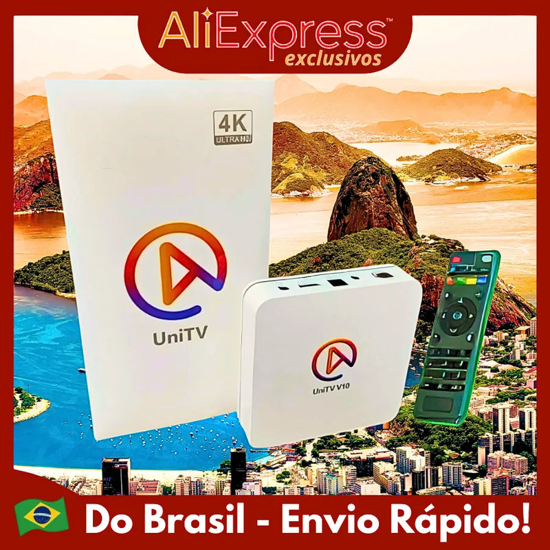 UNITV V10 Conversor Smart TV BOX Assista Canais, Filmes, Séries, Desenhos a Vontade - SEM IMPOSTO