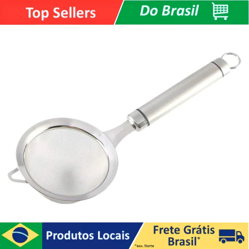 Kit de até 3 Peneiras Inox Acessório e Utensílio de Cozinha