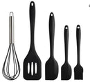 Conjunto de utensílios de cozinha antiaderente de silicone, colher de bolo, colher de cozinha, batedor de ovos, escova de óleo,