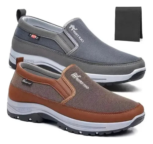 2 Paired Male Moccasin Orthopedic Tennis Kit + Wallet