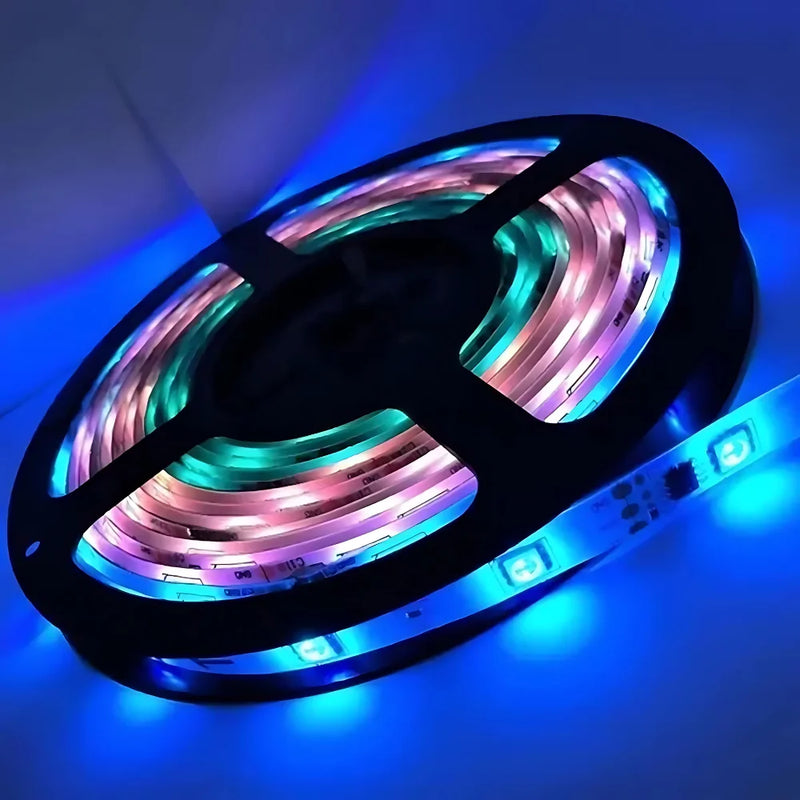 Kit Fita Led Colorida 3528 Rgb Luz Led Original Com Fonte E Controle