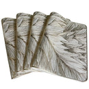 Conjunto de até 4 Peças Jogos Americanos de Tecido Impermeável Poliéster Antideslizante para Mesa de Jantar e Cozinha