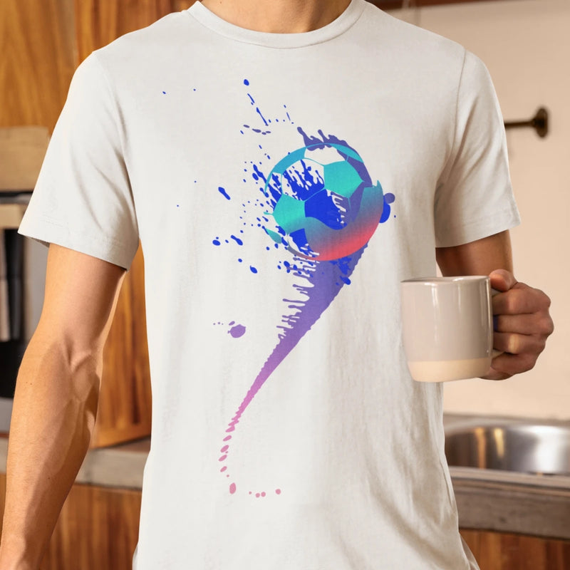 Camiseta Masculina GuGi – Bola Azul, 100% Algodão Macio, Estampada, CM01-501
