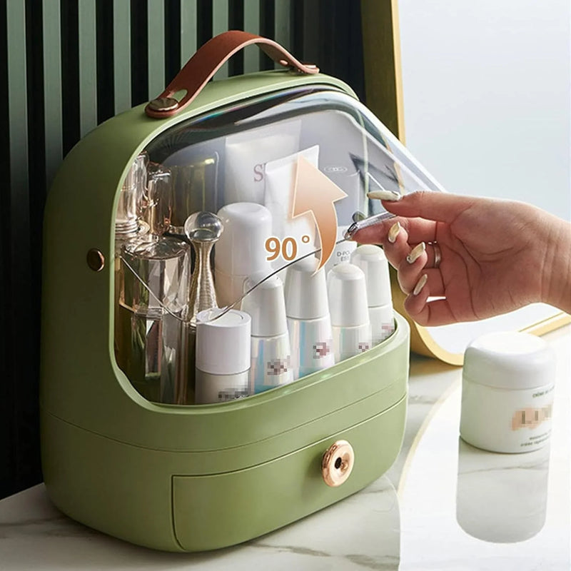 Caixa de Armazenamento para Maquiagem e Cosméticos Gavetas com Compartimentos Design Sofisticado e À Prova d'Água Máquina de Dressing para Banheiro