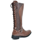 Bota Feminina de Cano Longo Ajustável com Zíper – Tamanho 33 a 40