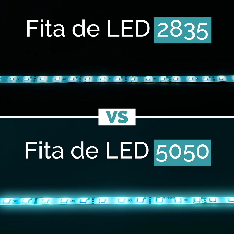 Fita de Led 5050 5 Metros com Silicone IP65 Cor da Luz Branco Frio 6000K + Fonte 12v Bivolt